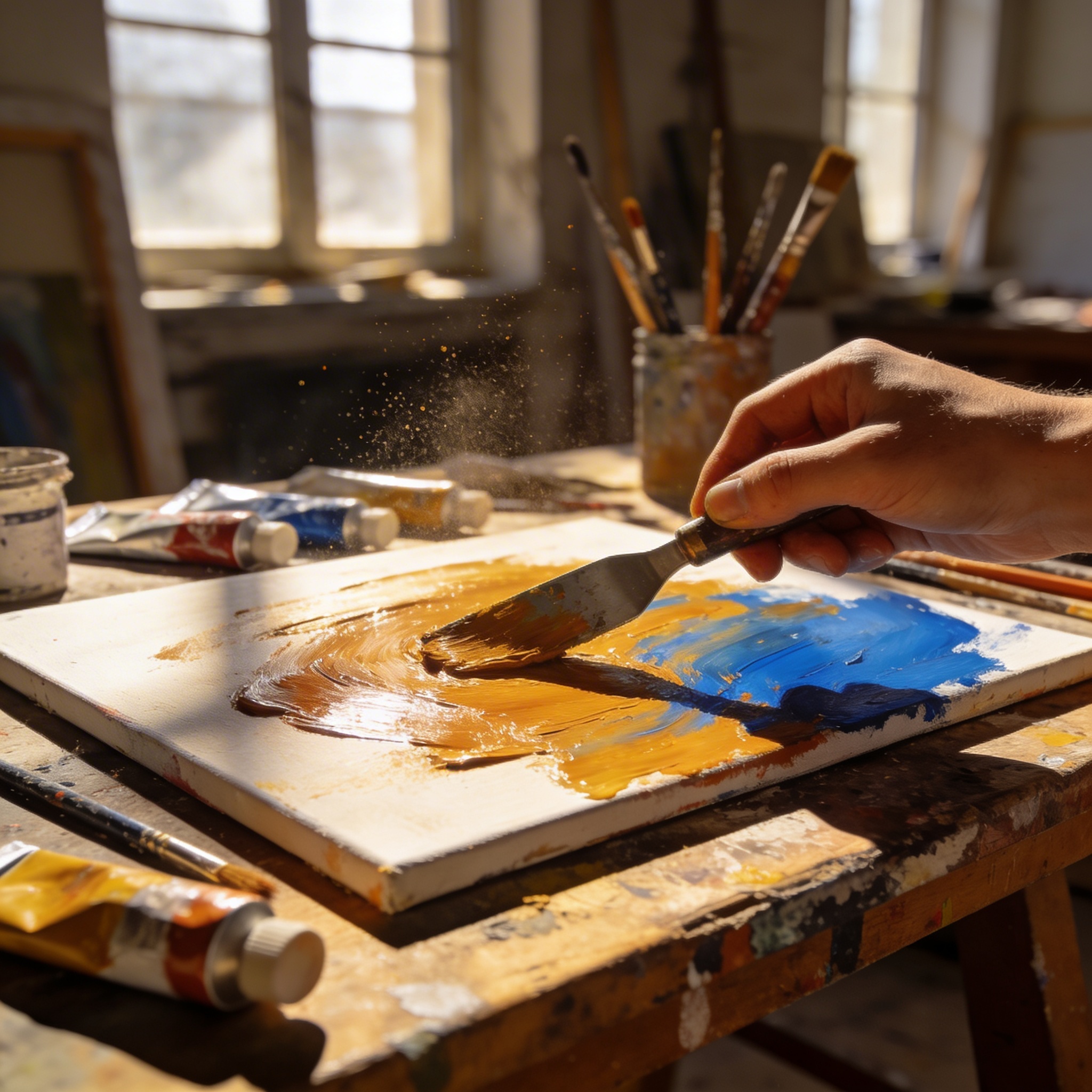 Studio — layering paint